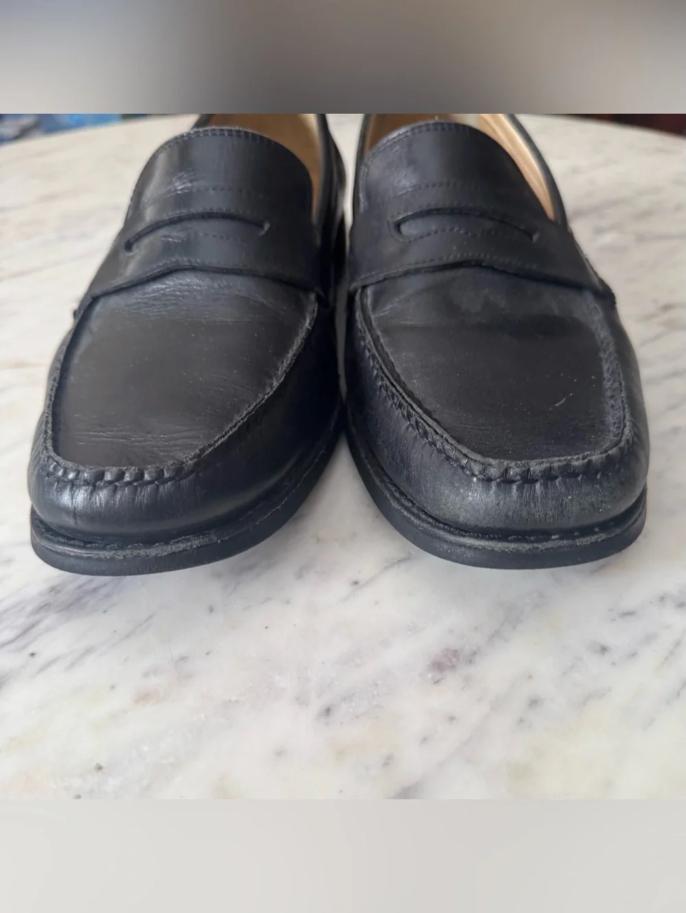 Johnston & Murphy Black Leather Loafers - Size 9